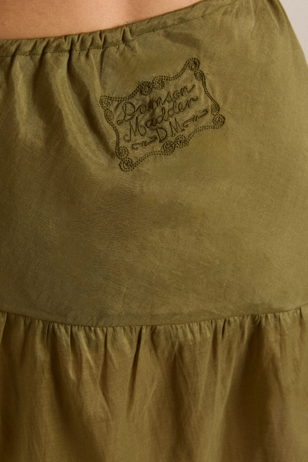 Damson Madder evelyn sheer skirt - olive