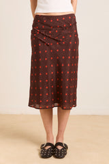 Damson Madder octavia skirt - burgundy spot