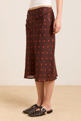 Damson Madder octavia skirt - burgundy spot