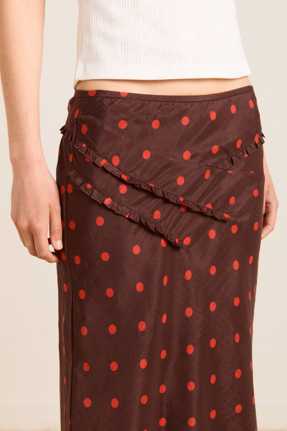 Damson Madder octavia skirt - burgundy spot