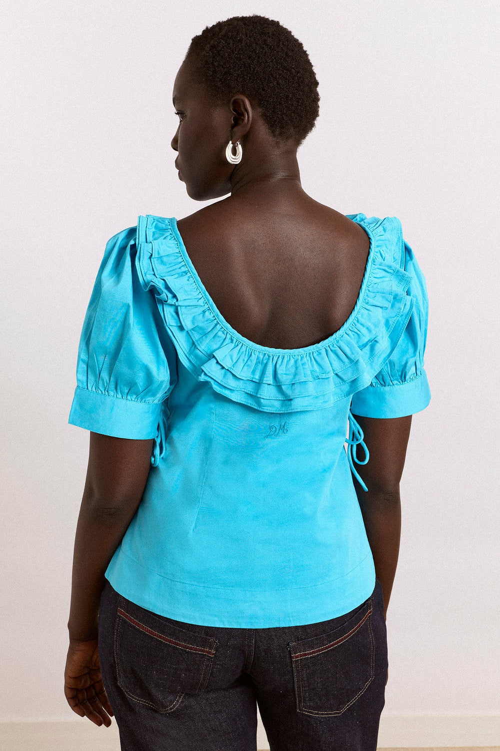 Damson Madder anke blouse - river blue