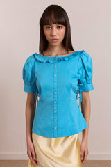 Damson Madder anke blouse - river blue
