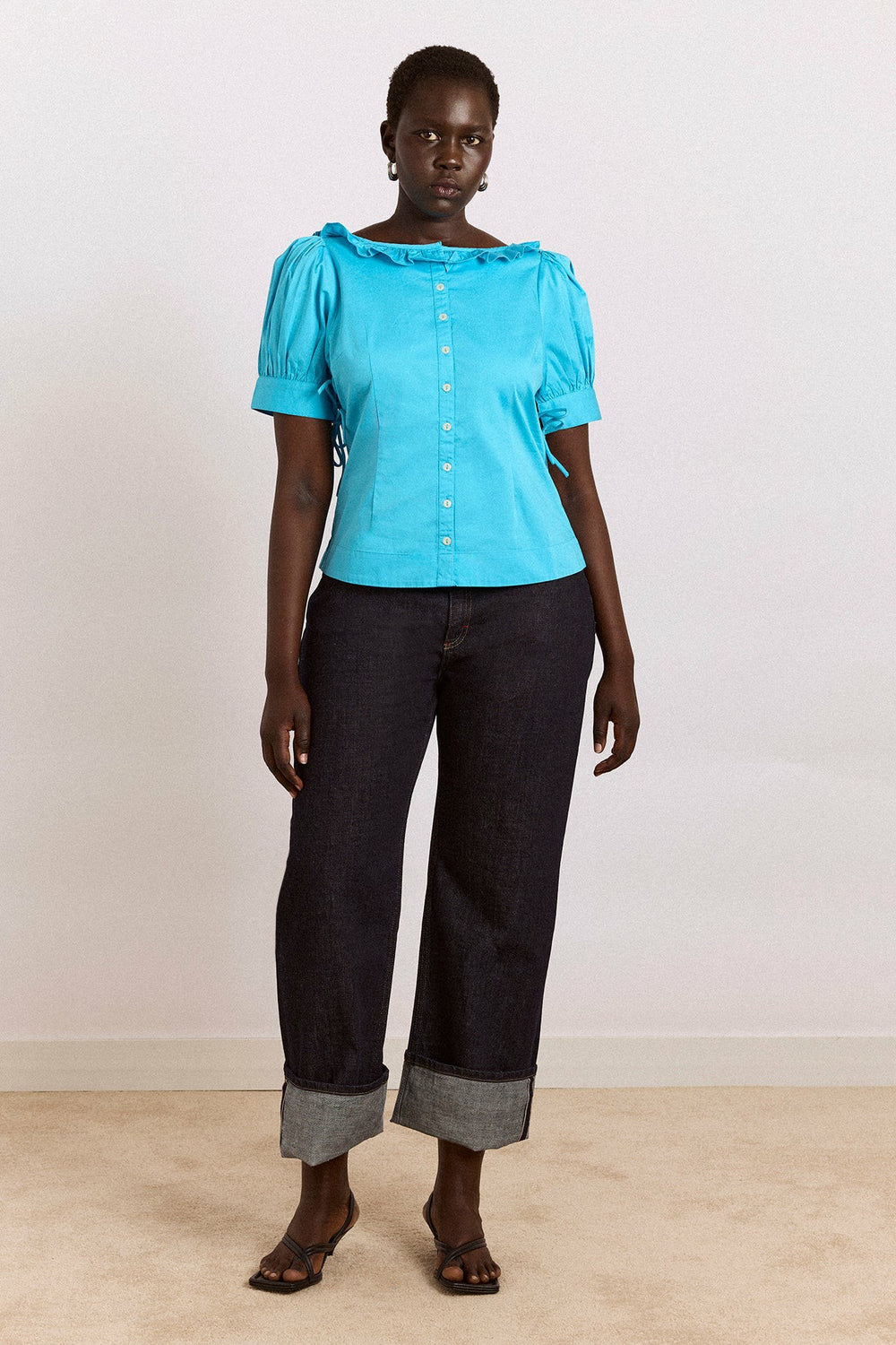 Damson Madder anke blouse - river blue