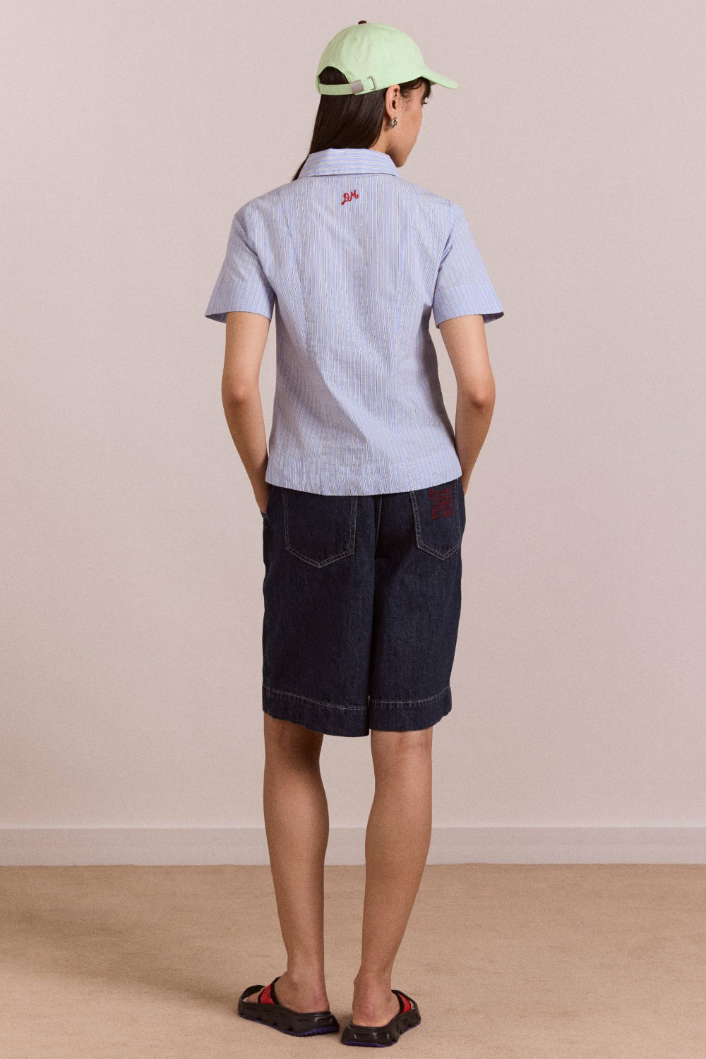 Damson Madder ebba shirt - mini blue stripe