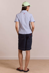 Damson Madder ebba shirt - mini blue stripe