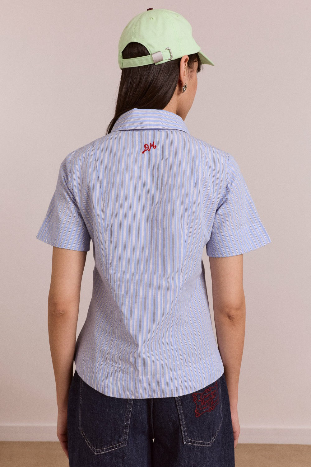 Damson Madder ebba shirt - mini blue stripe
