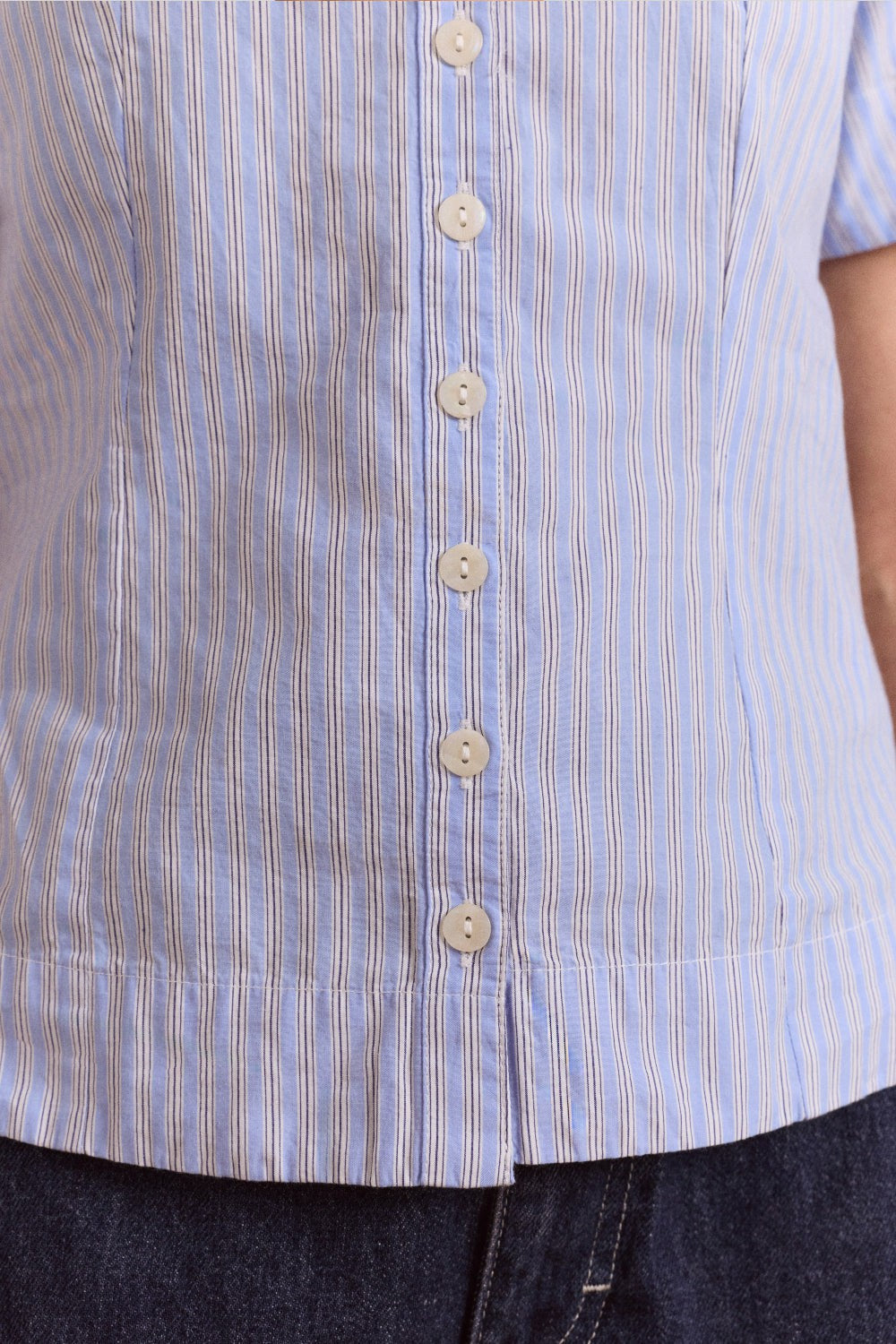 Damson Madder ebba shirt - mini blue stripe