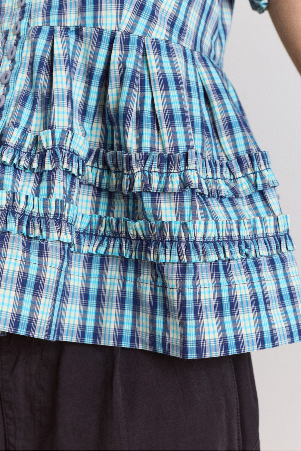 Damson Madder summer joy blouse- tomboy check