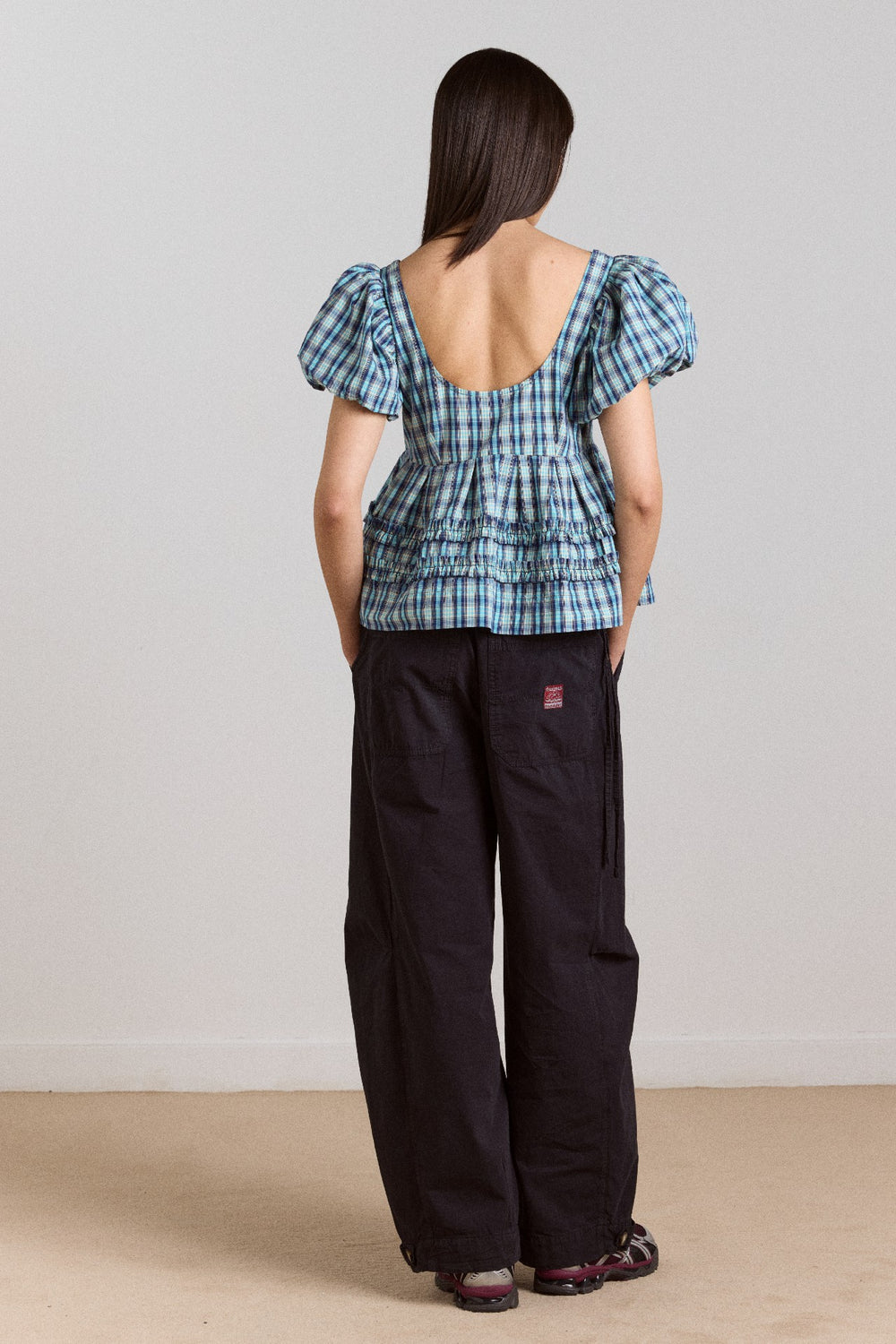 Damson Madder summer joy blouse- tomboy check