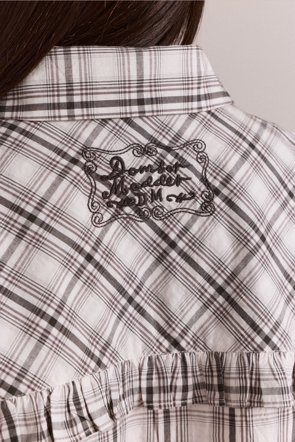 Damson Madder kirby shirt - greyscale check