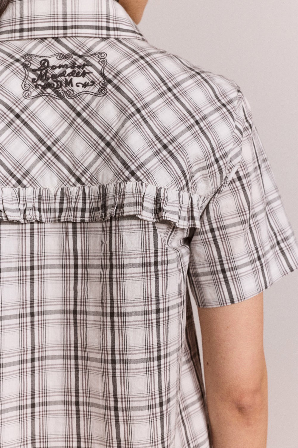 Damson Madder kirby shirt - greyscale check