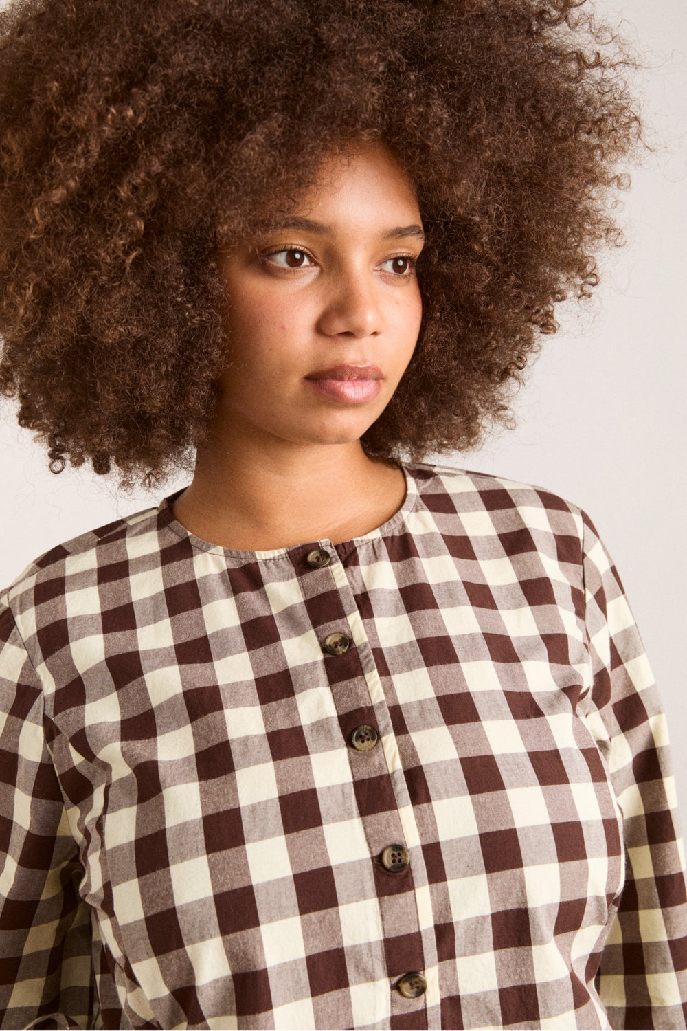 Damson Madder madison blouse - butter gingham