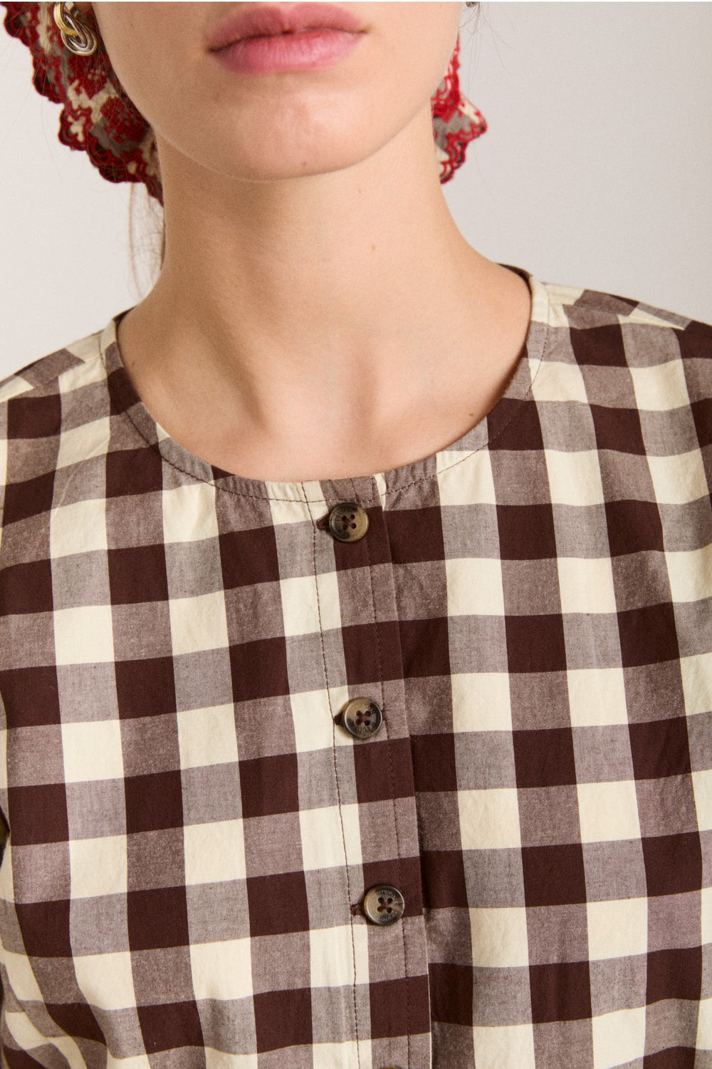 Damson Madder madison blouse - butter gingham