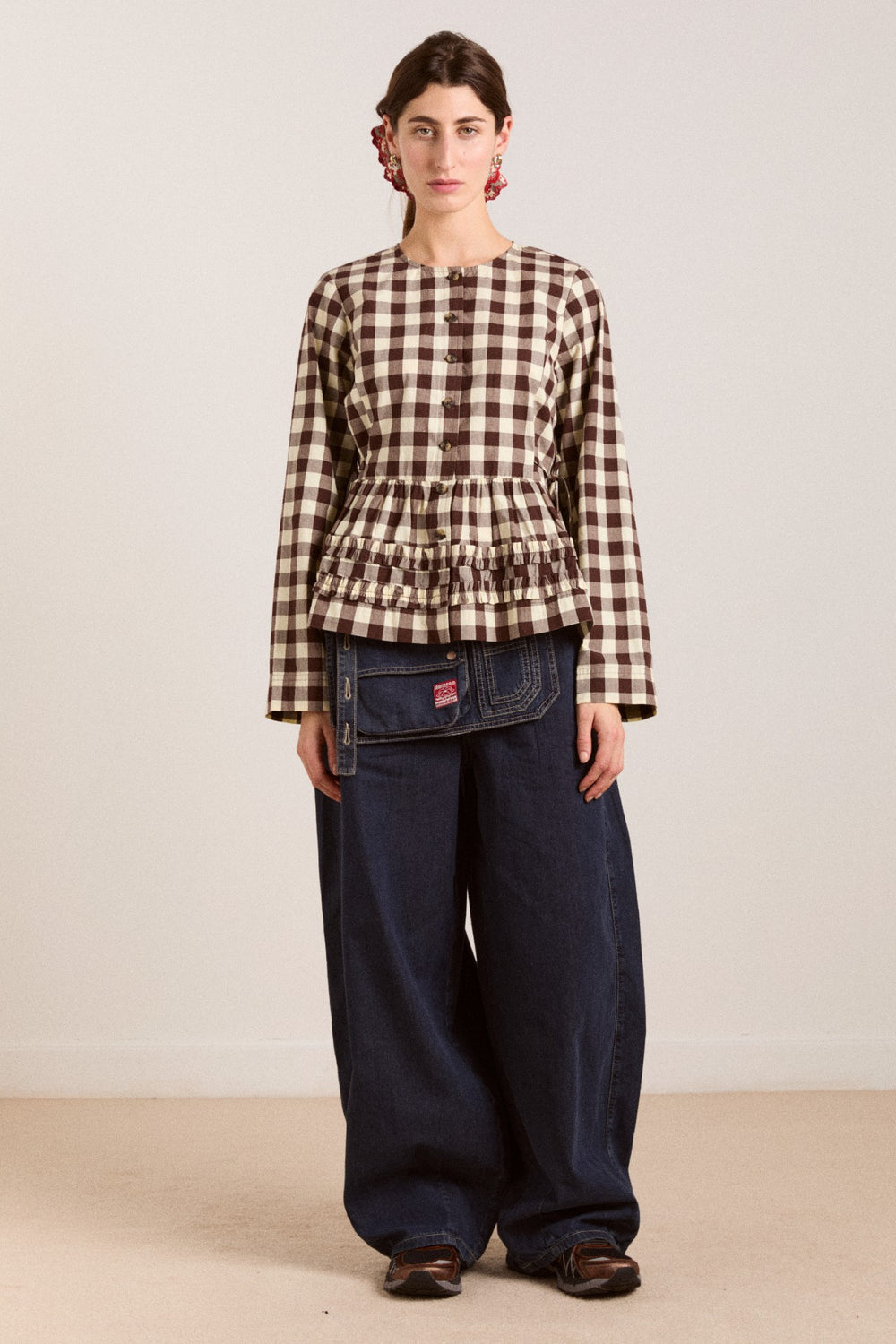 Damson Madder madison blouse - butter gingham