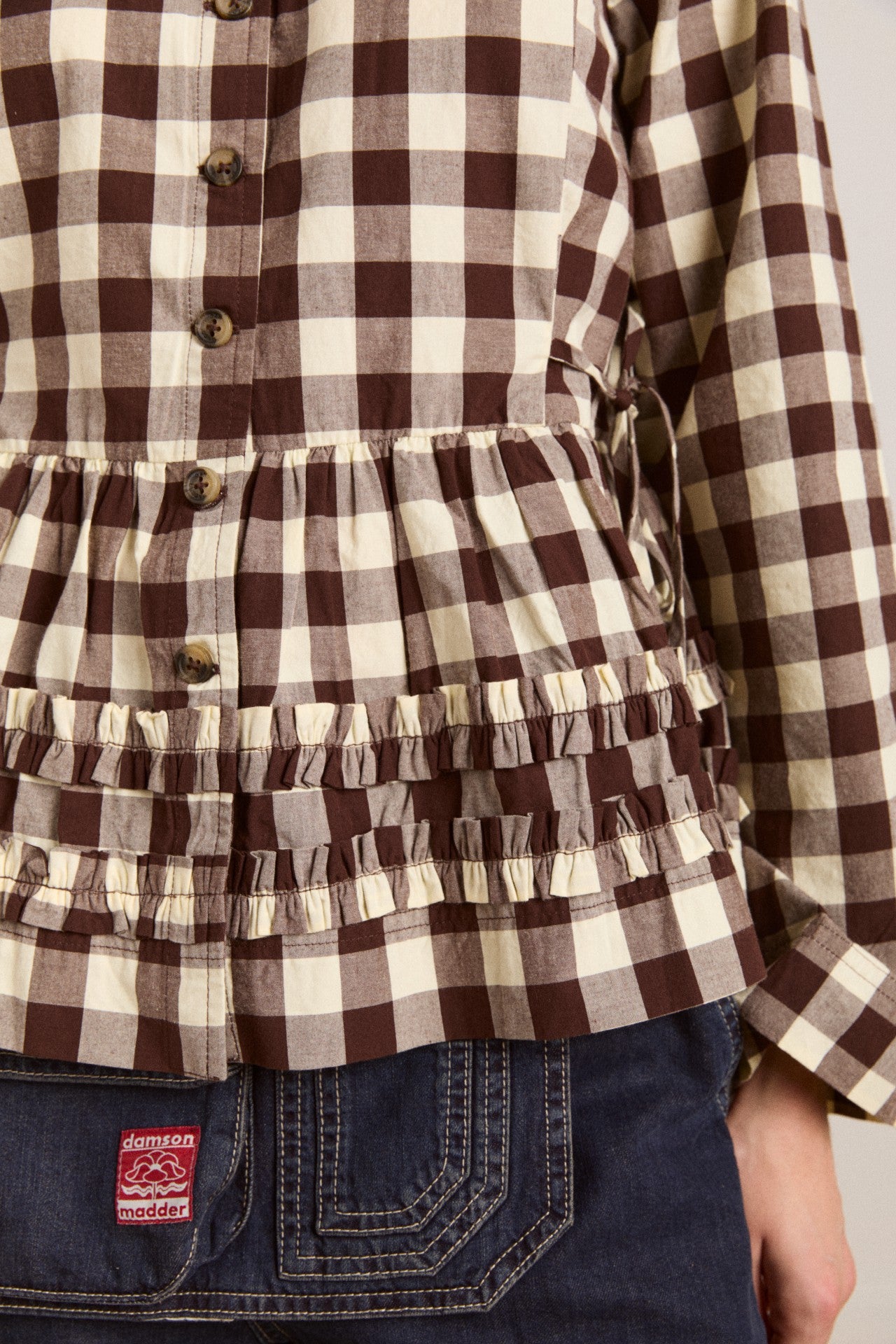 Damson Madder madison blouse - butter gingham