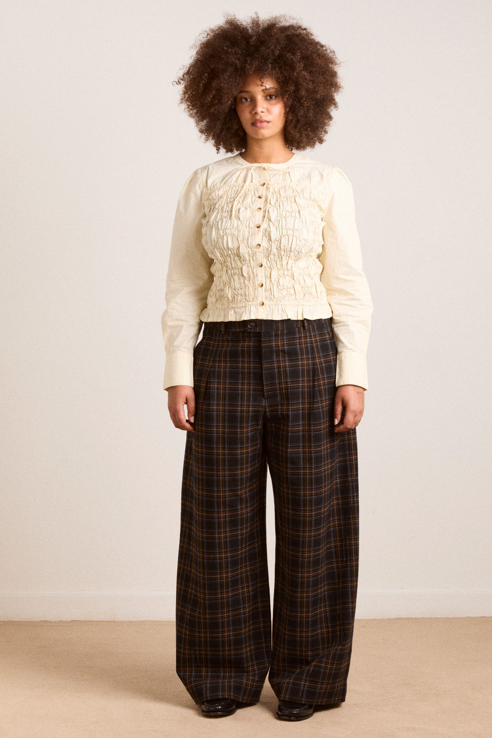 Damson Madder elliana smocked cardi - butter