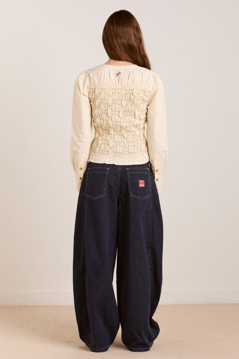 Damson Madder elliana smocked cardi - butter