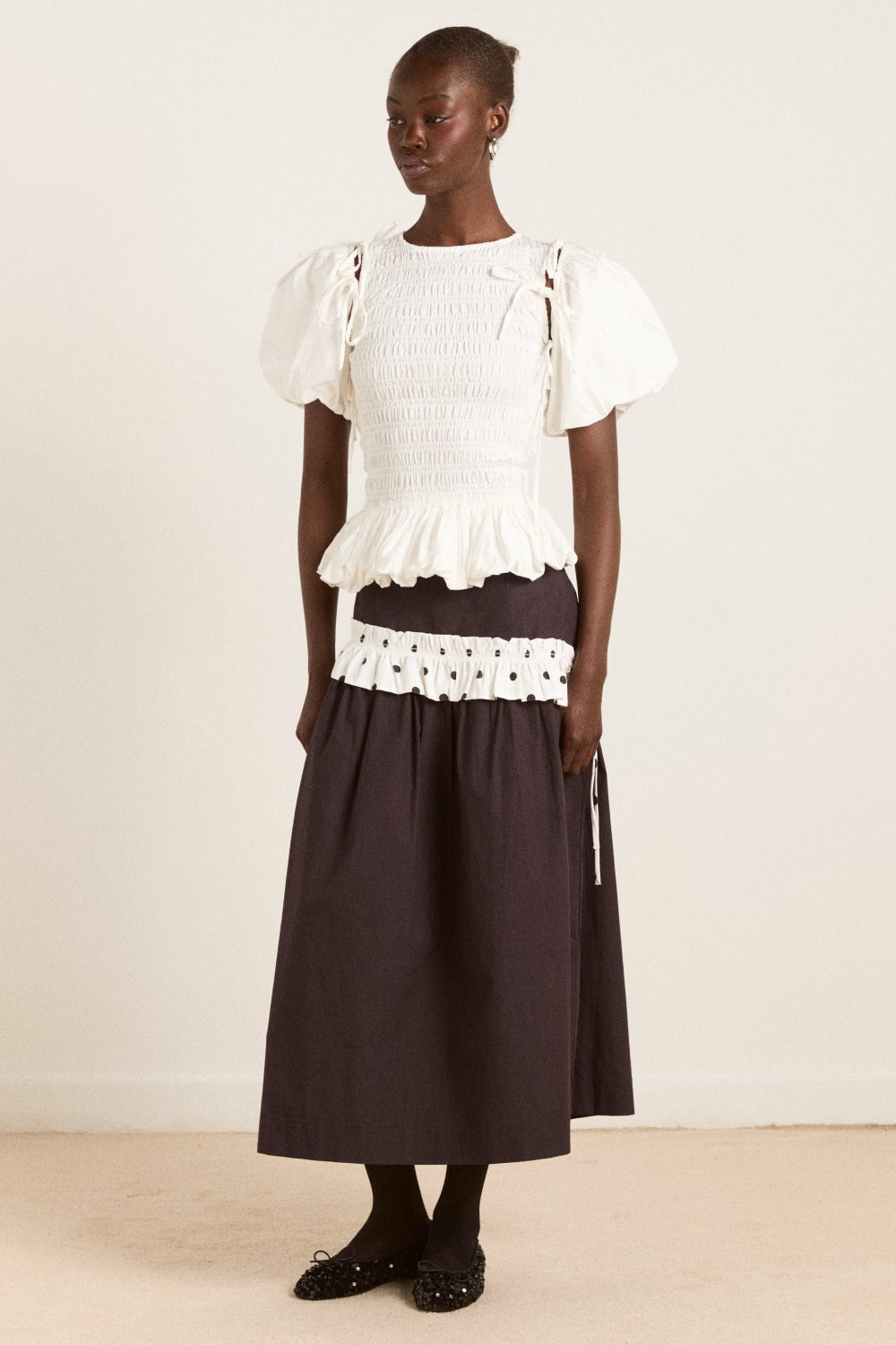 Damson Madder becca multi-way blouse - white