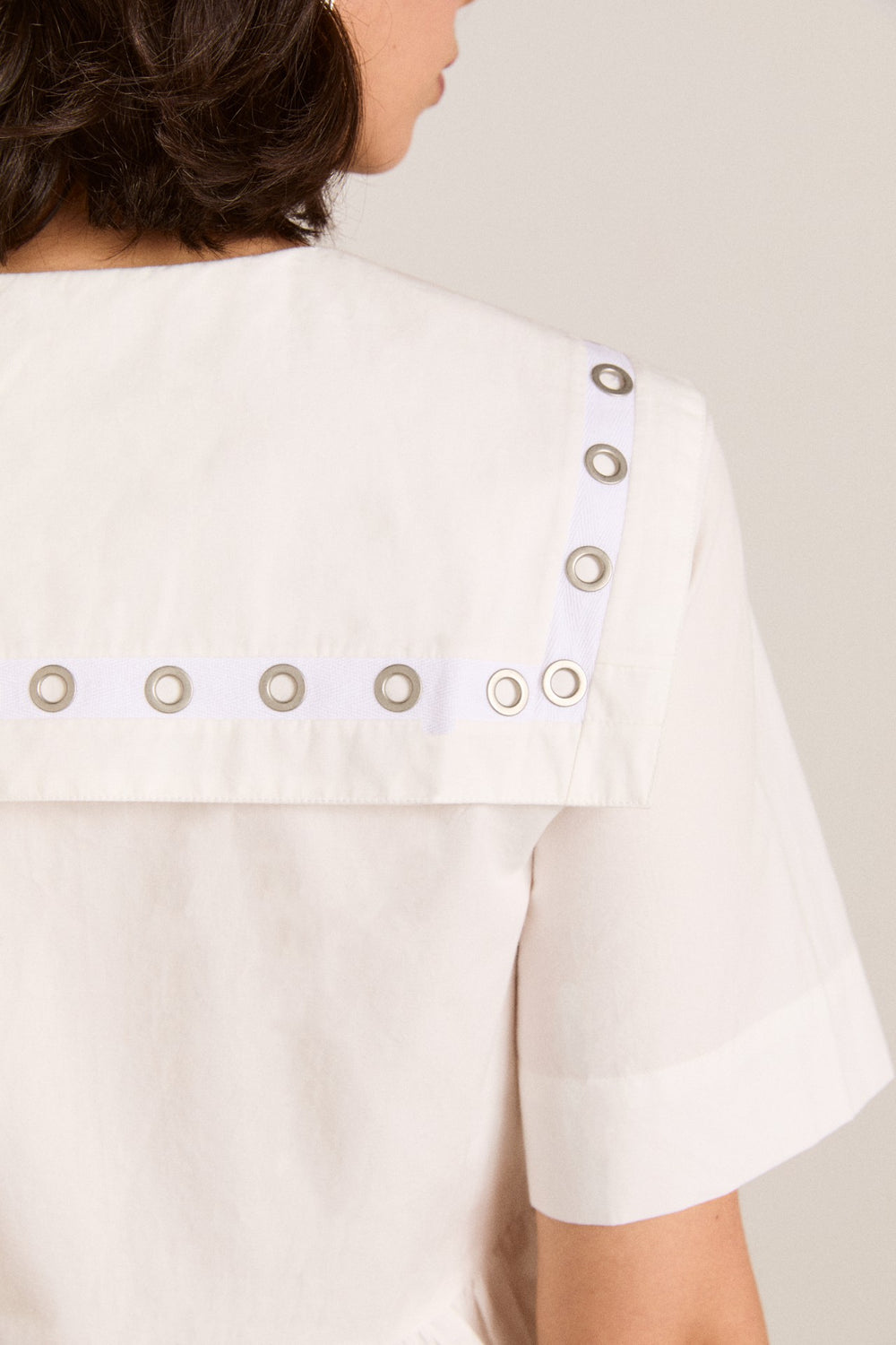 Damson Madder cyrus eyelet blouse - white