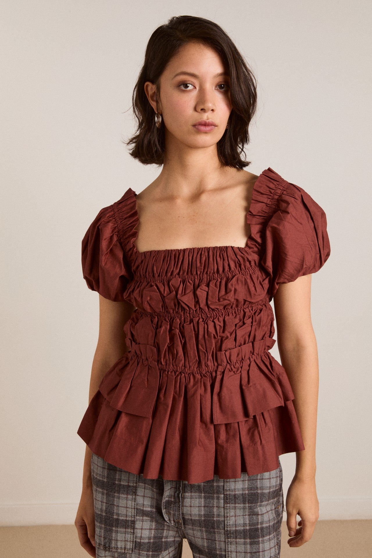 Damson Madder lyza blouse - brick