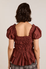 Damson Madder lyza blouse - brick