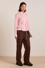 Damson Madder wendy long sleeve sheer blouse - pale pink
