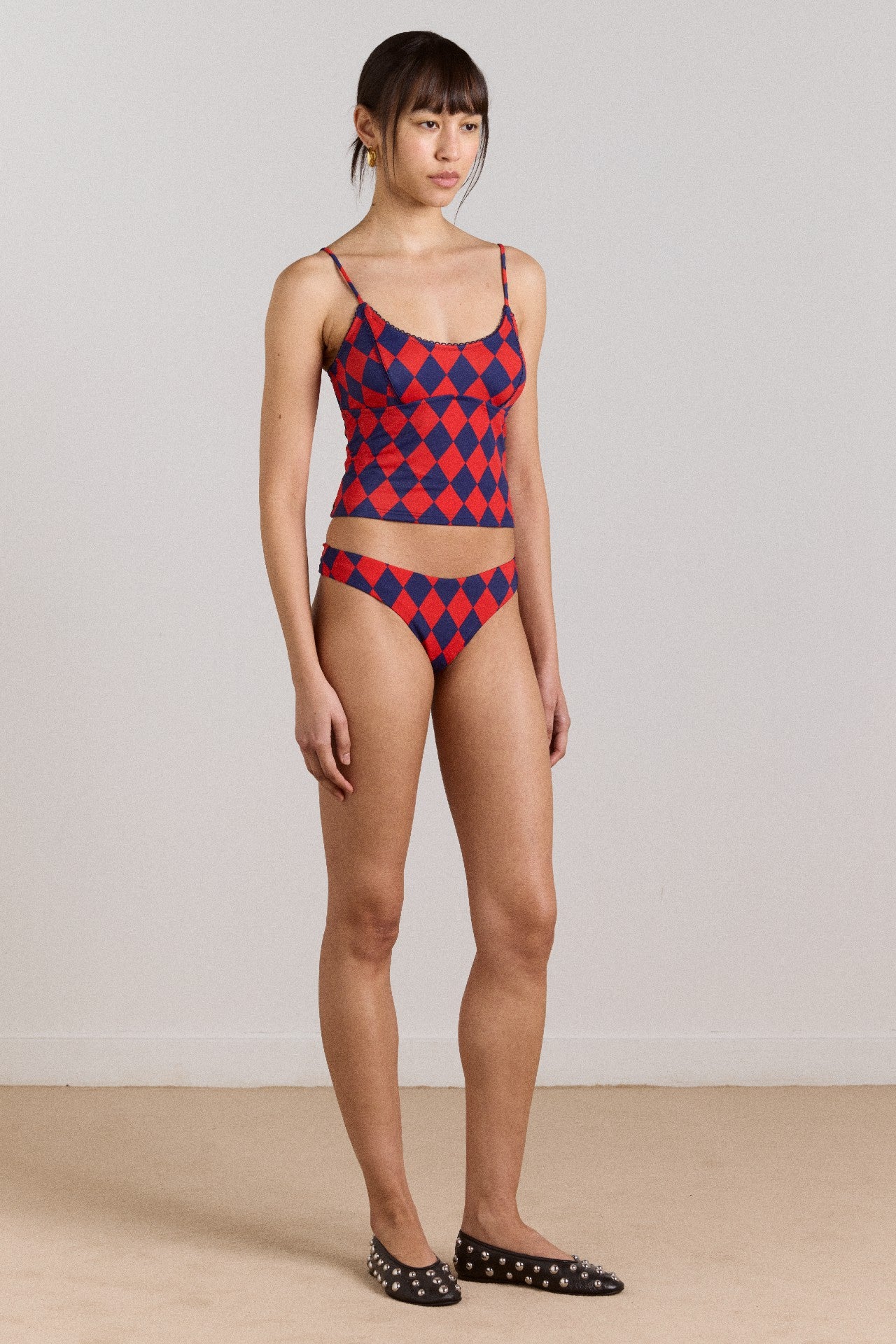 Damson Madder wren bikini bottom - harlequin print