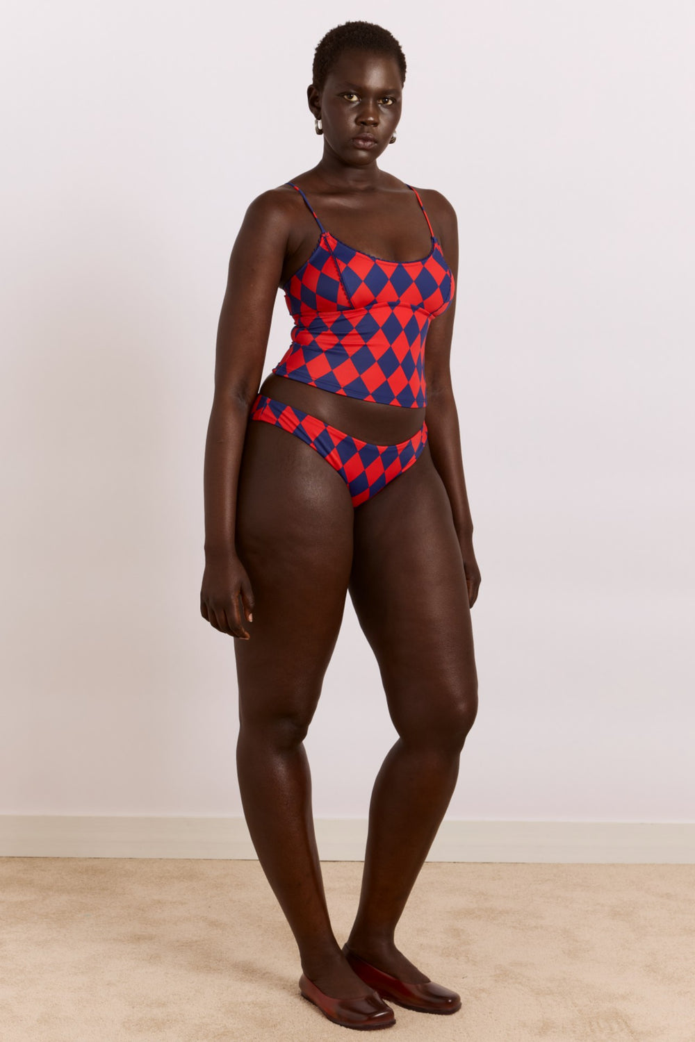 Damson Madder wren bikini bottom - harlequin print
