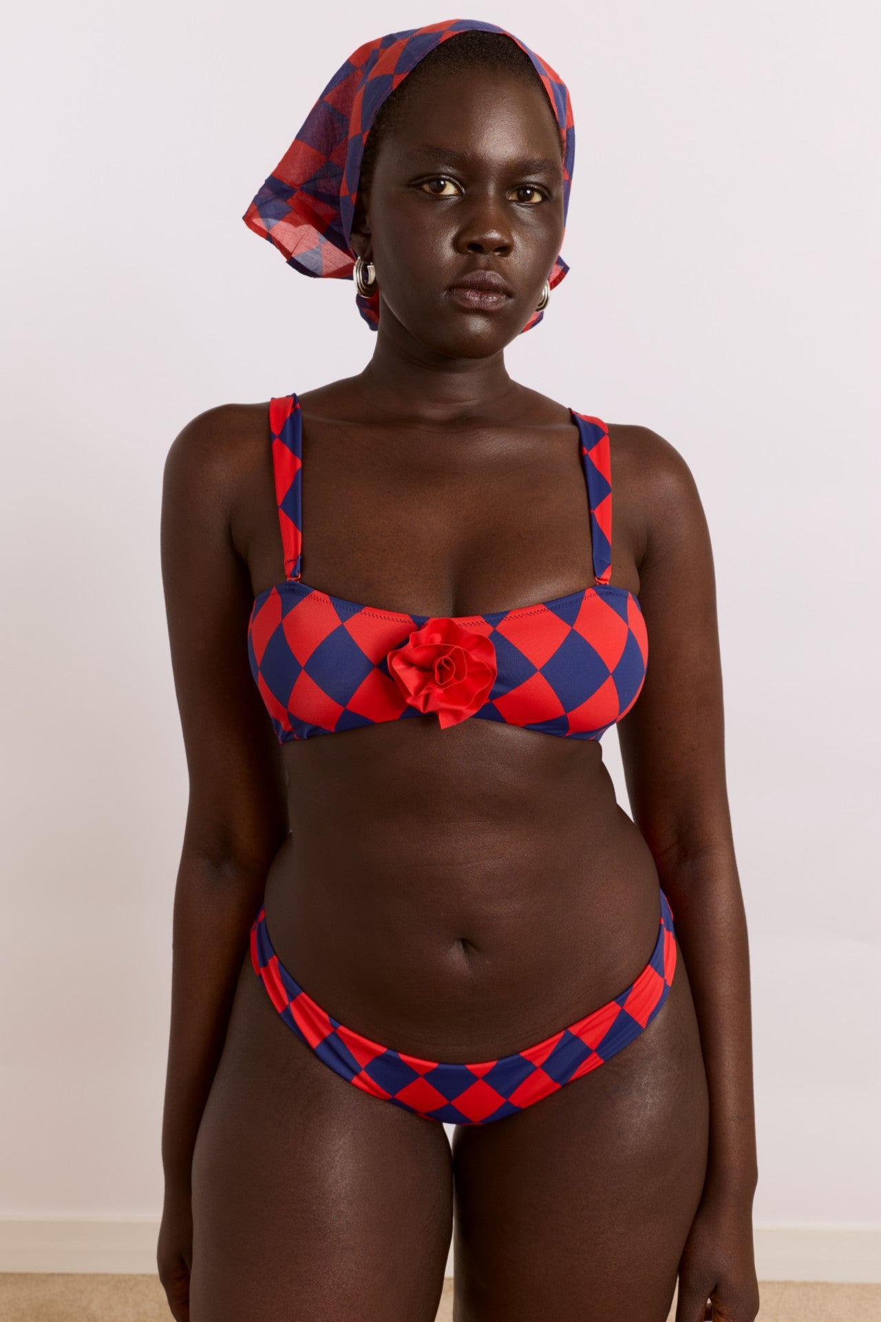 Damson Madder wren bikini bottom - harlequin print