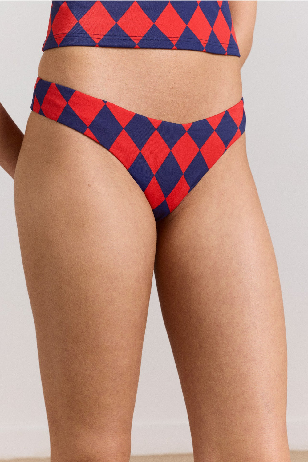 Damson Madder wren bikini bottom - harlequin print