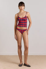Damson Madder wren bikini bottom - harlequin print