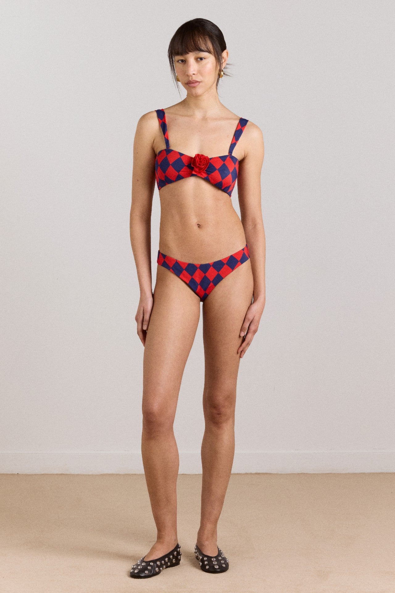 Damson Madder wren bikini bottom - harlequin print