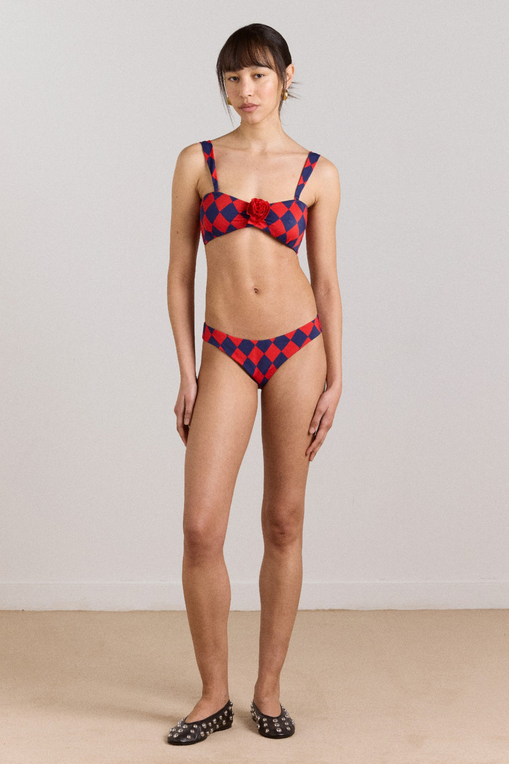 Damson Madder wren bikini bottom - harlequin print