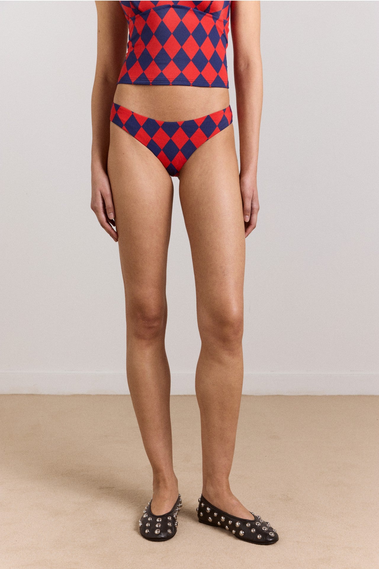 Damson Madder wren bikini bottom - harlequin print