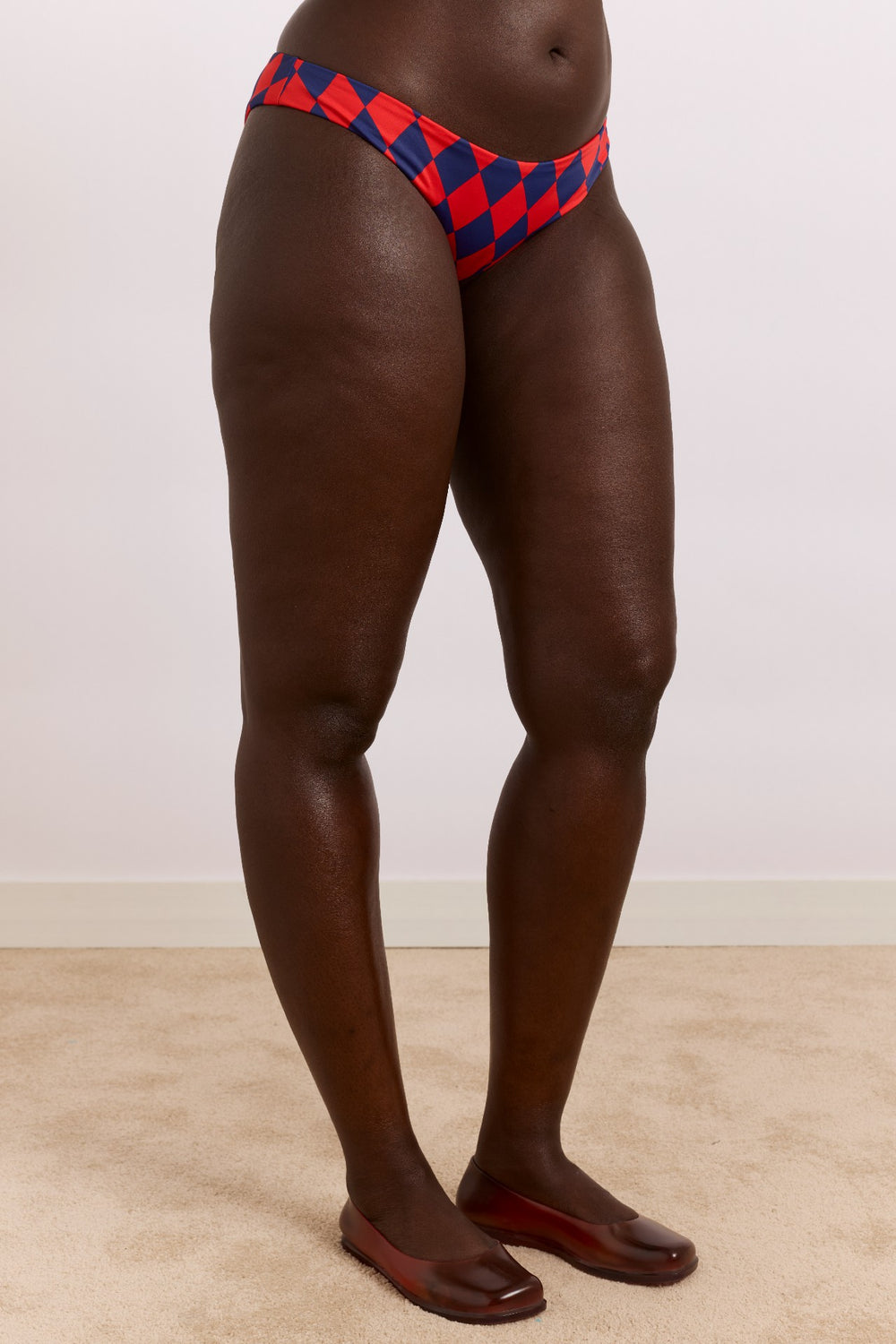Damson Madder wren bikini bottom - harlequin print