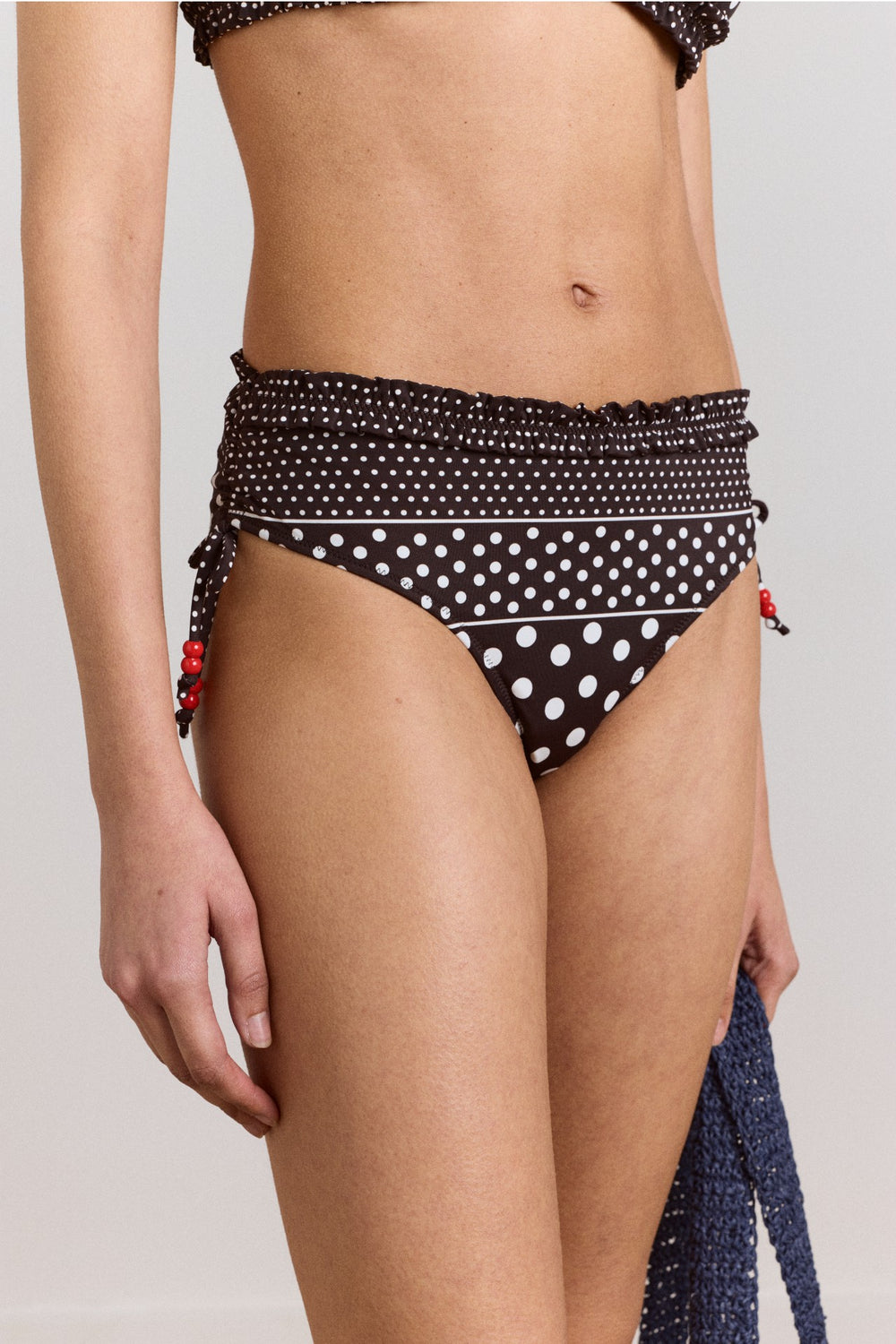Damson Madder cove bikini bottom - spot stripe print