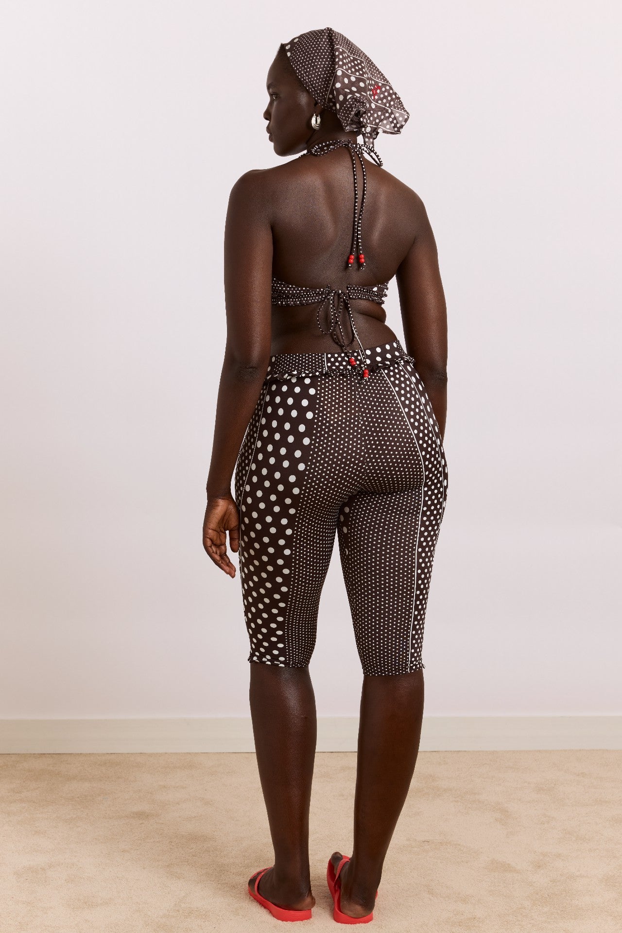 Damson Madder cove capri pant - spot stripe print