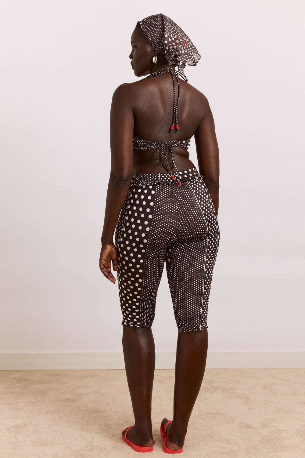 Damson Madder cove capri pant - spot stripe print