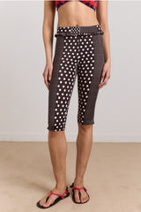 Damson Madder cove capri pant - spot stripe print