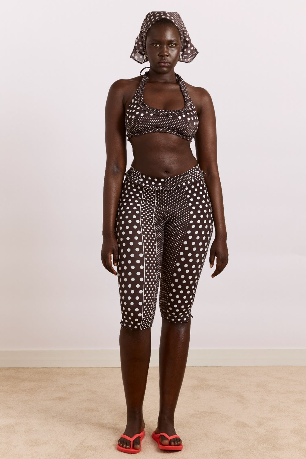 Damson Madder cove capri pant - spot stripe print