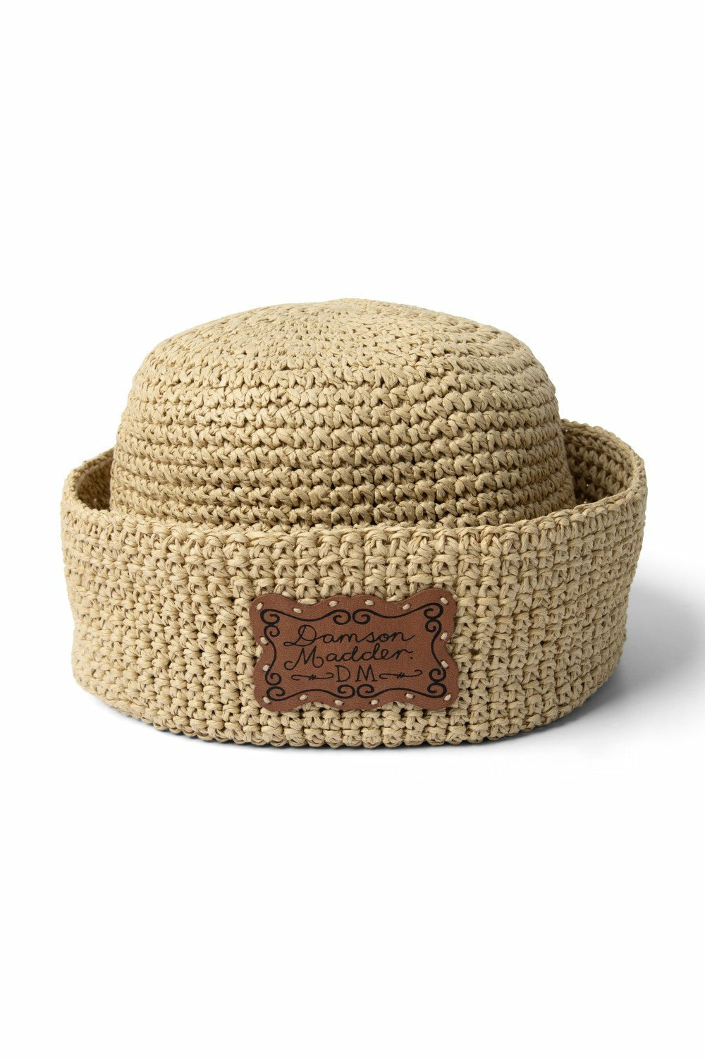 Damson Madder raffia sailor hat - natural