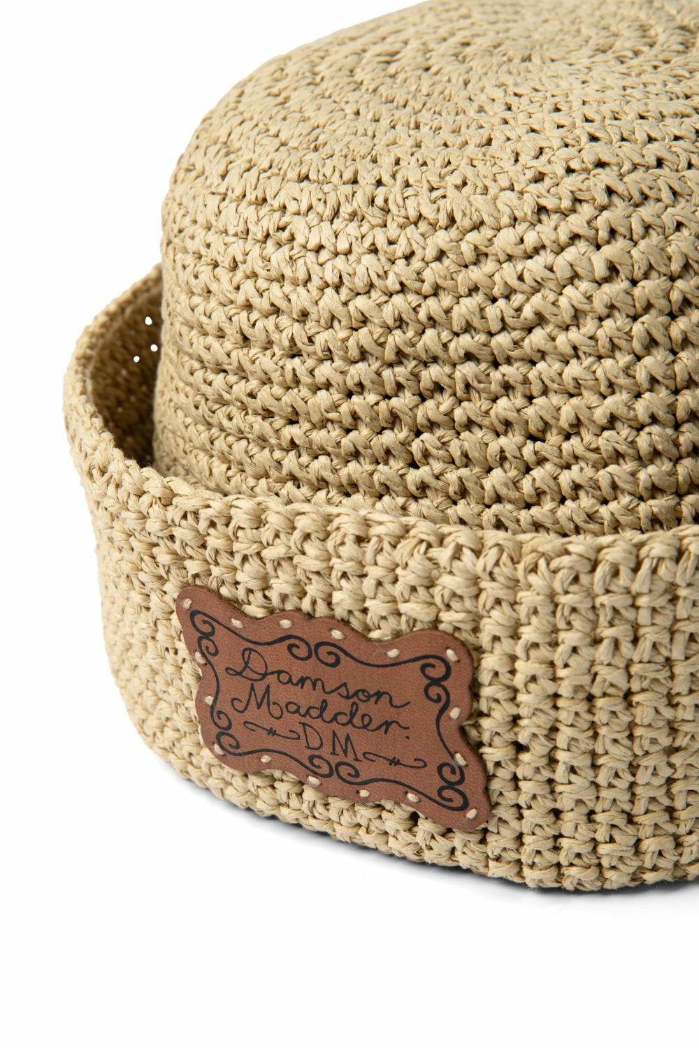 Damson Madder raffia sailor hat - natural