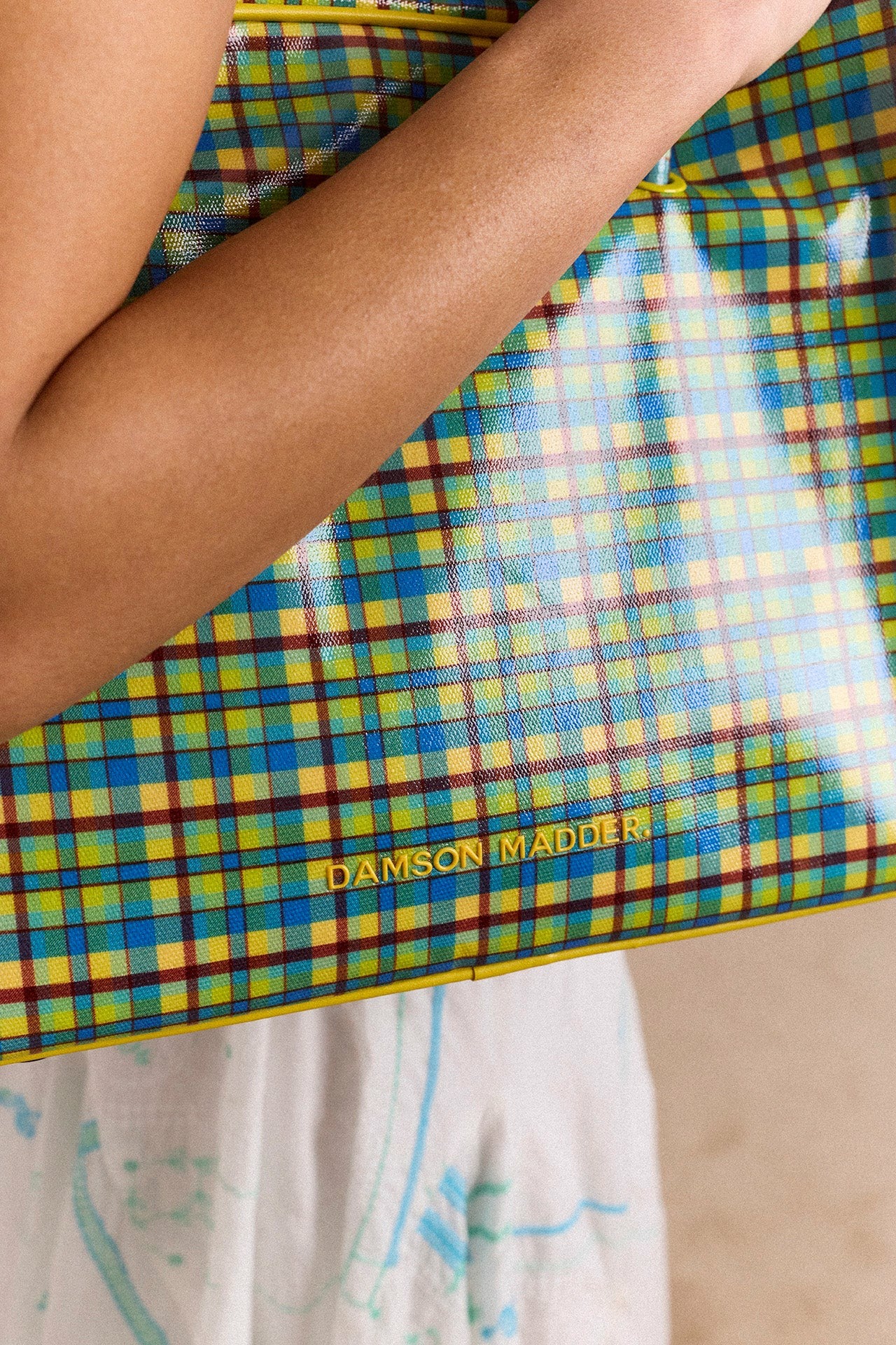 Damson Madder truro coated holdall - zesty check