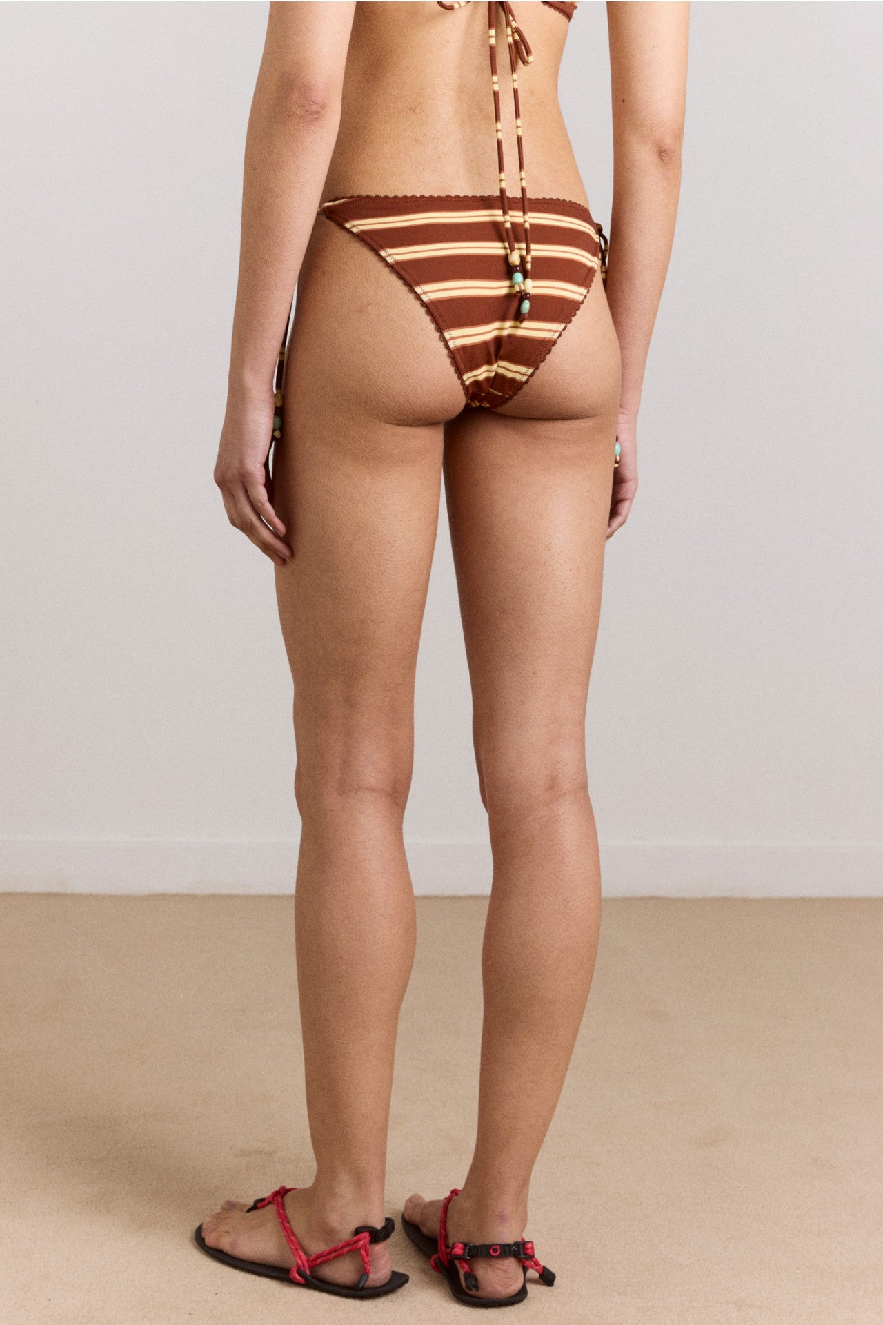 Damson Madder trudi reversible bikini bottom - mint or choc stripe