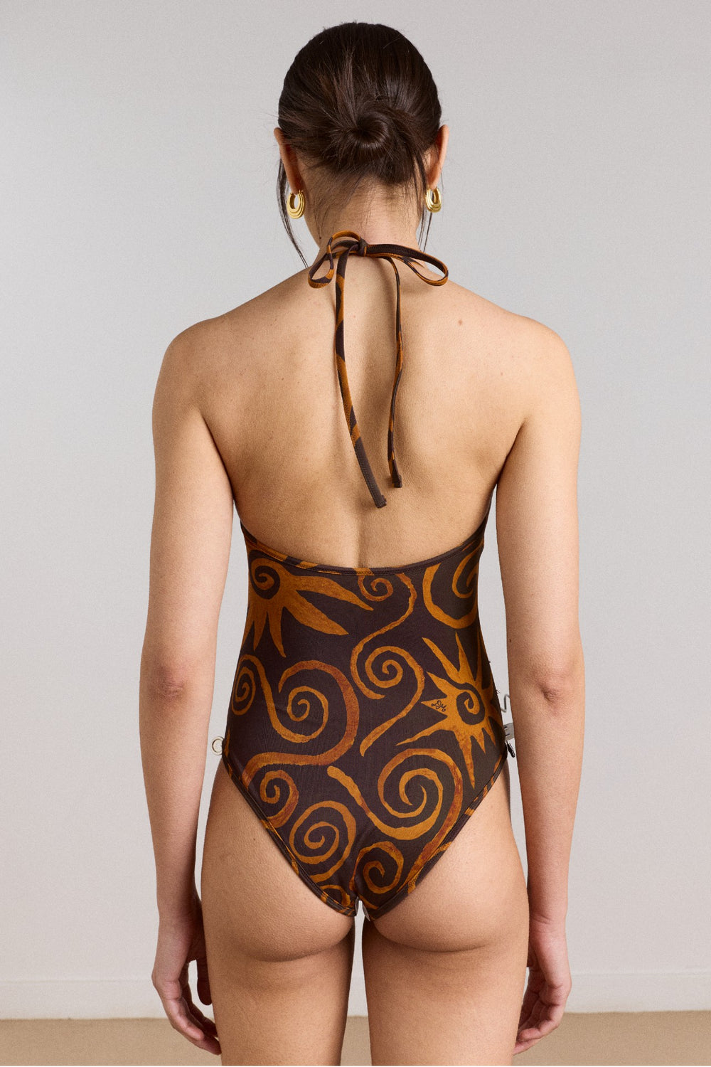 Damson Madder della reversible swimsuit - swirl print