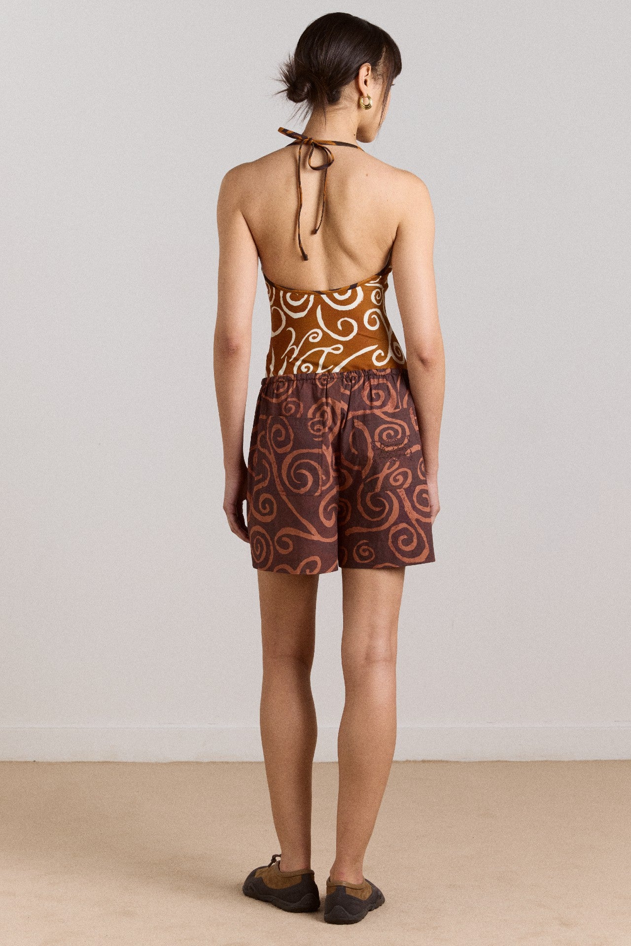 Damson Madder della reversible swimsuit - swirl print