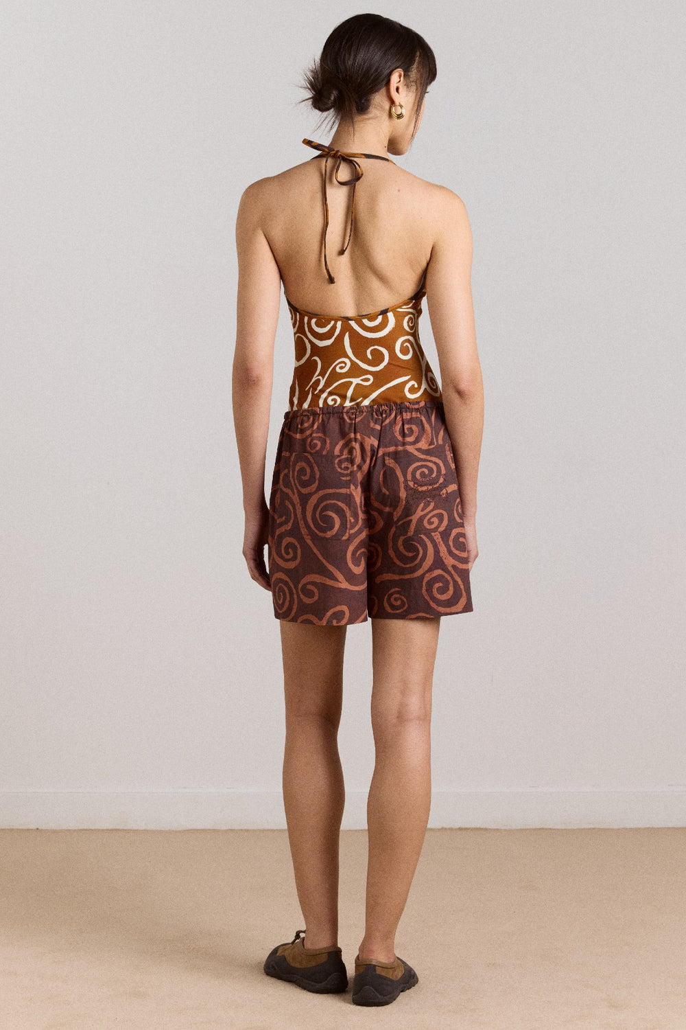 Damson Madder della reversible swimsuit - swirl print