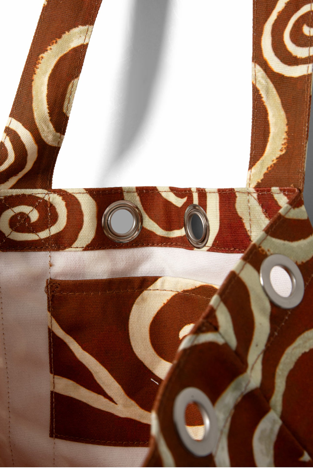 Damson Madder large canvas eyelet tote bag - swirl print