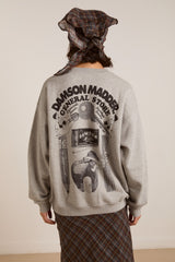 Damson Madder dm general store sweatshirt- grey marl