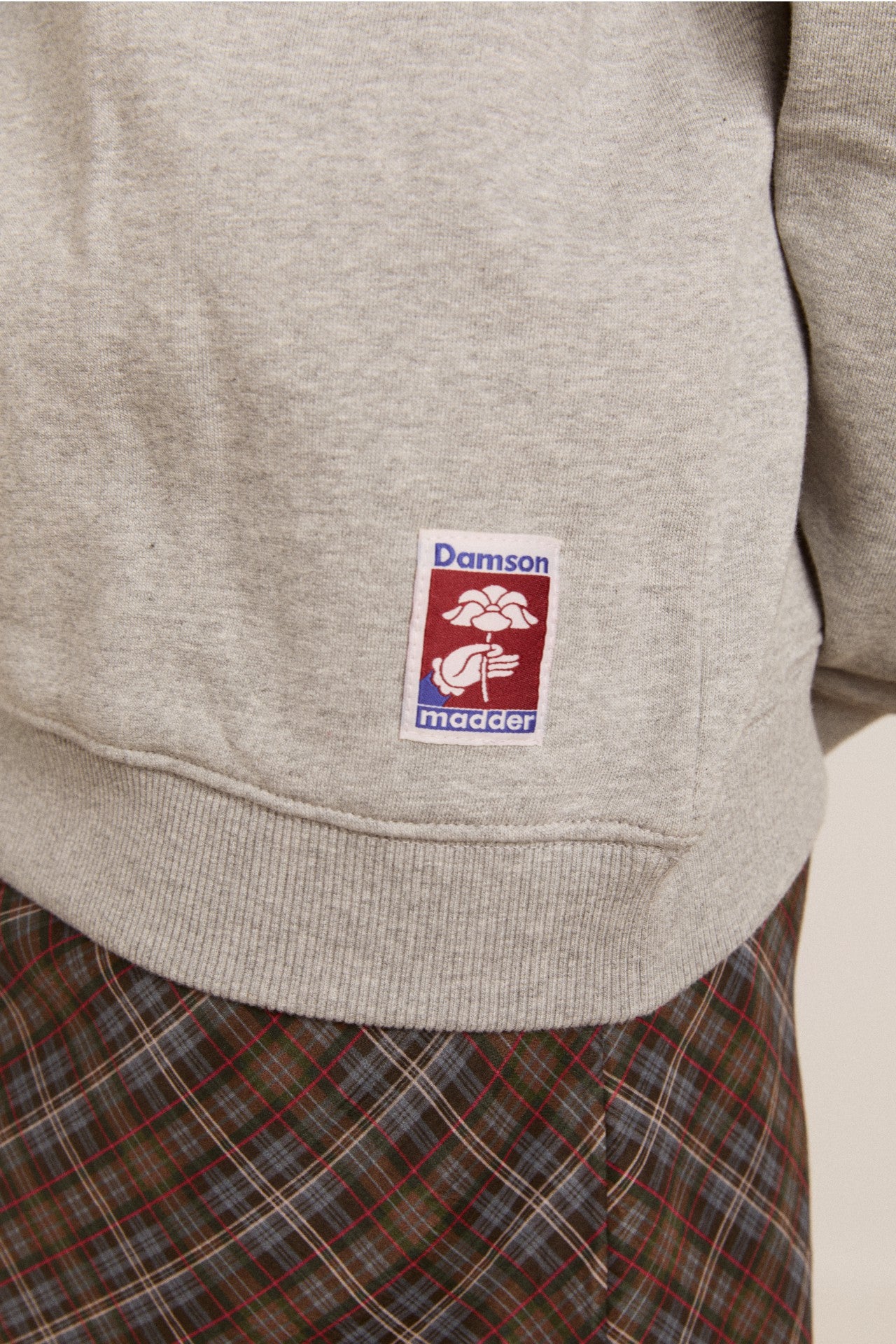 Damson Madder dm general store sweatshirt- grey marl